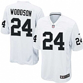 Nike Men & Women & Youth Raiders #24 Charles Woodson White Team Color Game Jersey,baseball caps,new era cap wholesale,wholesale hats